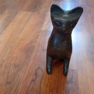 Hand carved wooden Cat